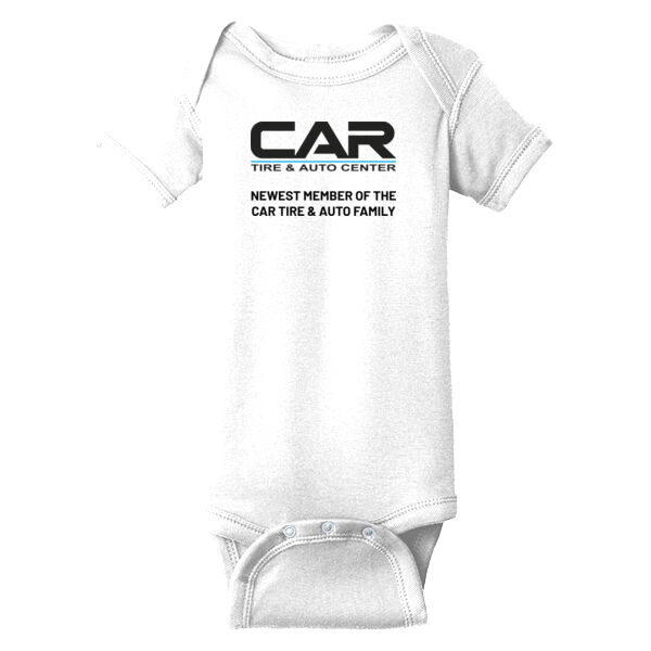 CAR - Infant Short Sleeve Baby Rib Bodysuit Thumbnail