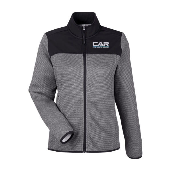CAR - EMB - Women's Venture Heathered Stripe Hybrid Jacket Thumbnail